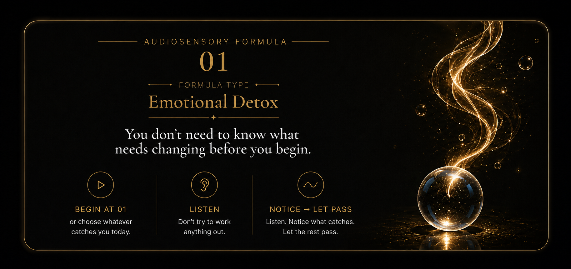 Audiosensory Formula 01: Emotional Detox